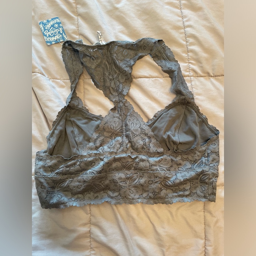 NWT Free People lace bralette in gray size medium - Picture 4 of 5